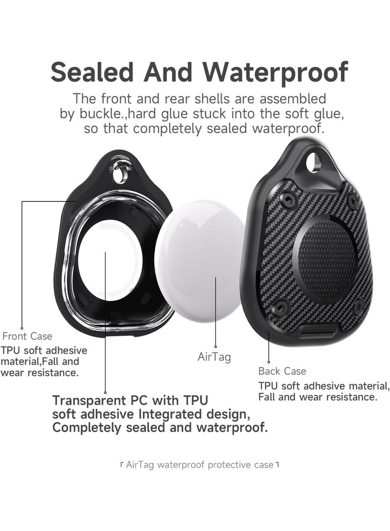Ecosystem Waterproof Case for AirTags with Wire Cable, IP67 Secure Lock Keychain Holder, 360° Hard Protective Cover for Key Ring, Car, Luggage (Black With Ring) - Image 5